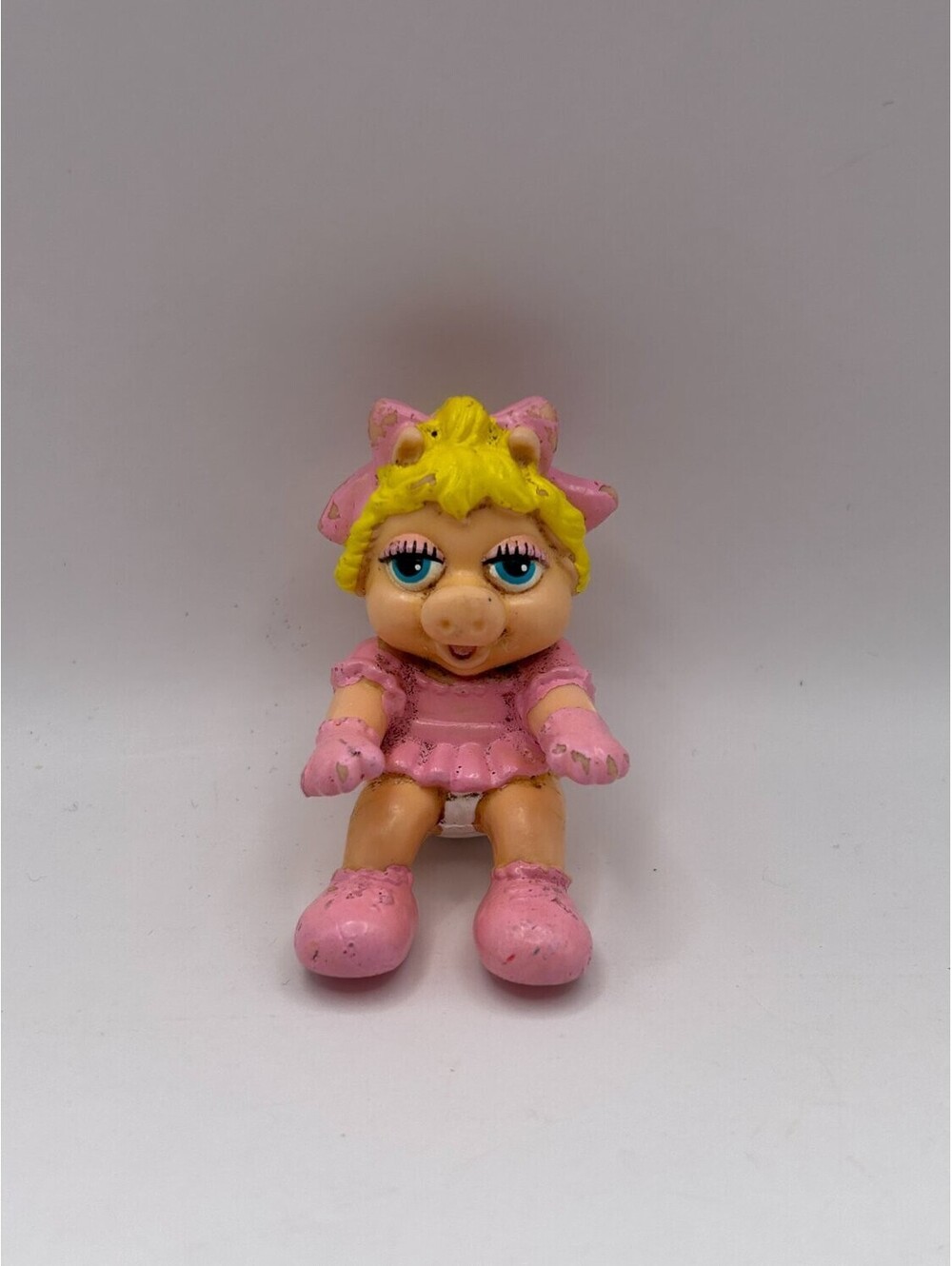 Muppet Babies Baby Miss Piggy Figure 1986 Pink Henson Vintage PVC